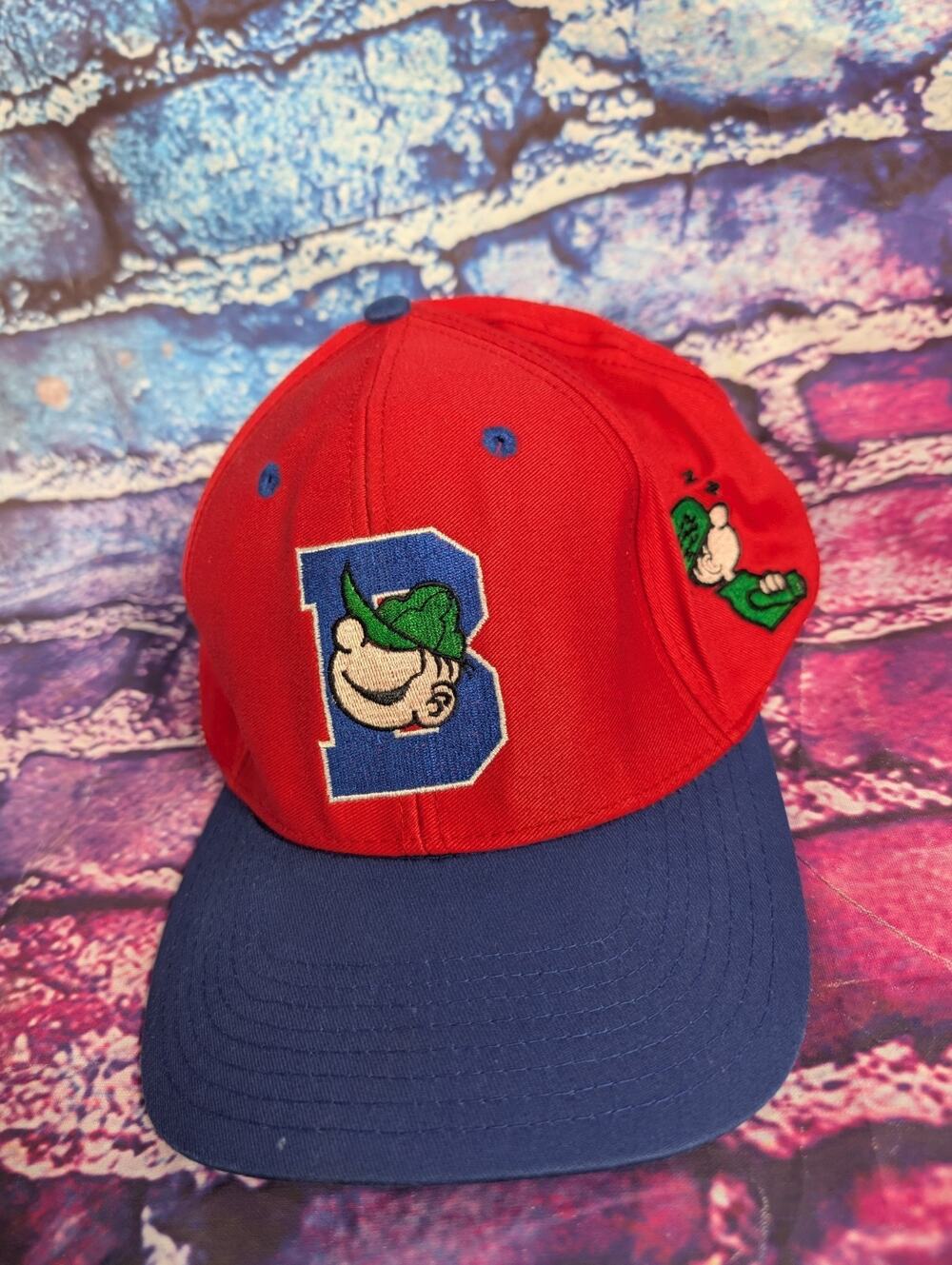Vintage Beetle Bailey Blitz Studios Red Snapback Hat 1993 King Features Syndicat